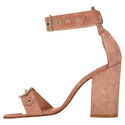 Pre-owned Gianvito Rossi Suede Buckle Detail Sandals In Brown