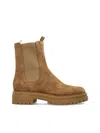 Gianvito Rossi Chelsea Suede Ankle Boots In Nude