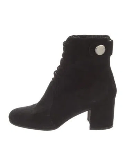 Pre-owned Gianvito Rossi Suede Combat Boots In Black