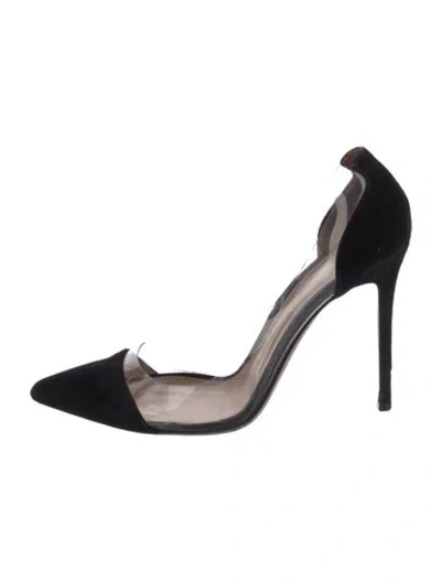 Pre-owned Gianvito Rossi Suede D'orsay Pumps In Black