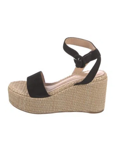 Pre-owned Gianvito Rossi Suede Espadrilles In Blue