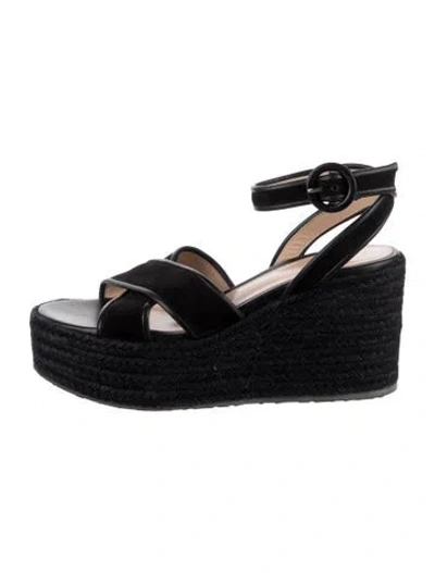 Pre-owned Gianvito Rossi Suede Espadrilles In Blue
