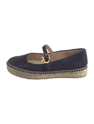 Pre-owned Gianvito Rossi Suede Espadrilles In Blue