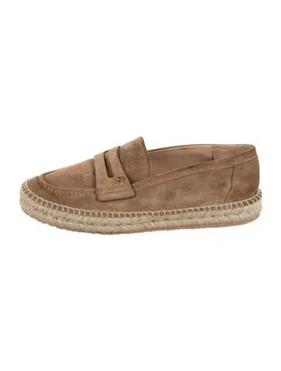 Pre-owned Gianvito Rossi Suede Espadrilles In Brown