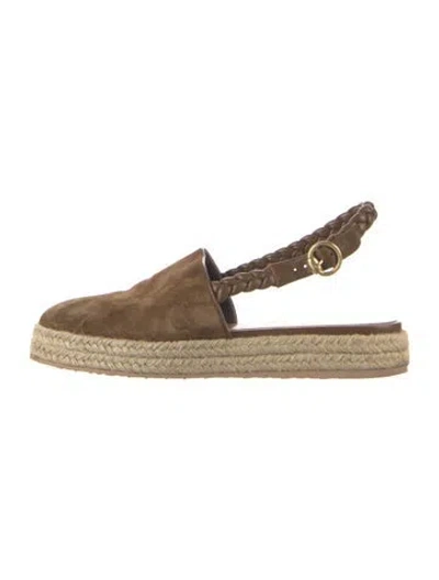 Pre-owned Gianvito Rossi Suede Espadrilles In Brown