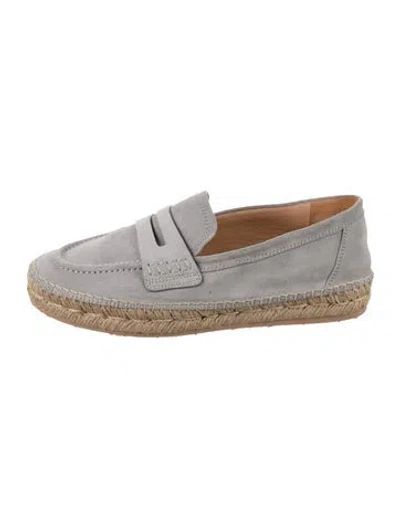Pre-owned Gianvito Rossi Suede Espadrilles In Grey