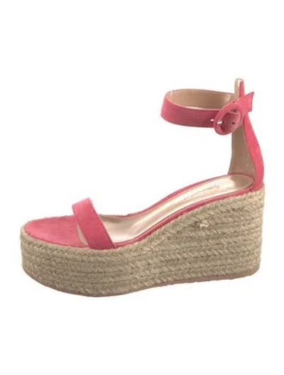 Pre-owned Gianvito Rossi Suede Espadrilles In Multi