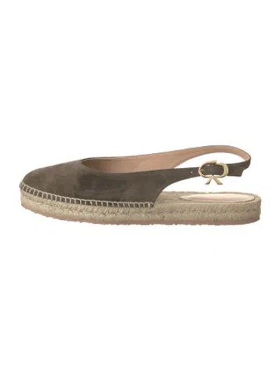 Pre-owned Gianvito Rossi Suede Espadrilles In Neutrals