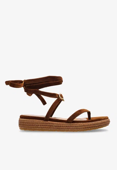 Gianvito Rossi Suede Espadrilles Sandals