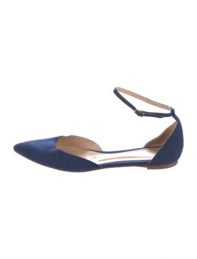 Pre-owned Gianvito Rossi Suede Flats In Blue