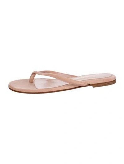 Pre-owned Gianvito Rossi Suede Flats In Neutrals
