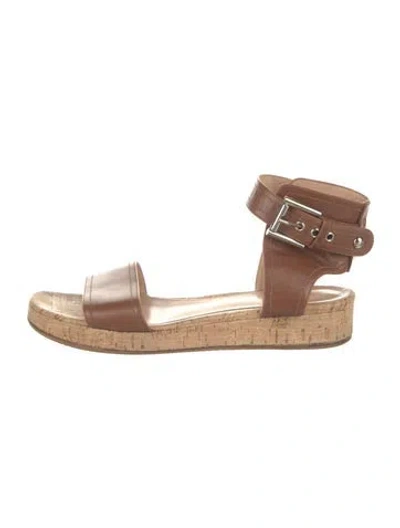 Pre-owned Gianvito Rossi Suede Gladiator Sandals In Neutral