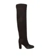 Gianvito Rossi Suede Glen Over-the-knee Boots 45 In Brown