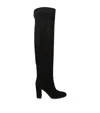 Gianvito Rossi Suede Glen Over-the-knee Boots 85 In Black