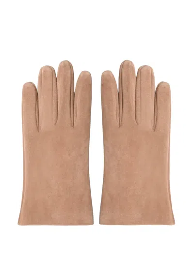 Gianvito Rossi Suede Gloves In Brown