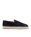 Gianvito Rossi Luxurious Navy Blue Espadrilles. In Black