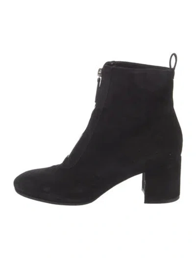 Pre-owned Gianvito Rossi Suede Lace-up Boots In Black