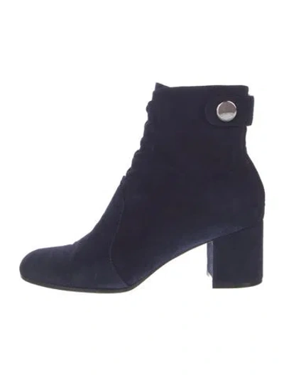 Pre-owned Gianvito Rossi Suede Lace-up Boots In Blue