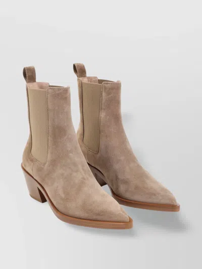 Gianvito Rossi Suede Leather Ankle Boots