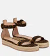Gianvito Rossi Suede Leather Platform Sandals In Multicoloured