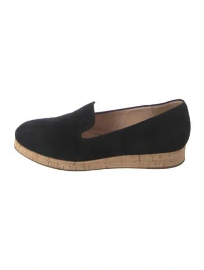 Pre-owned Gianvito Rossi Suede Loafers In Black