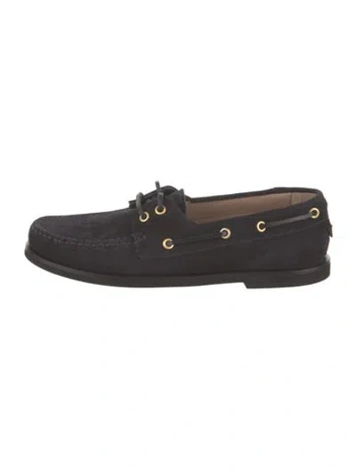 Pre-owned Gianvito Rossi Suede Loafers In Black