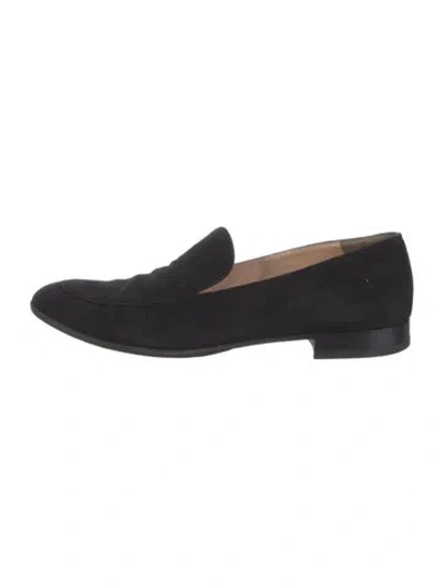 Pre-owned Gianvito Rossi Suede Loafers In Black