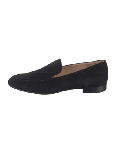 Pre-owned Gianvito Rossi Suede Loafers In Black