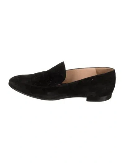 Pre-owned Gianvito Rossi Suede Loafers In Black