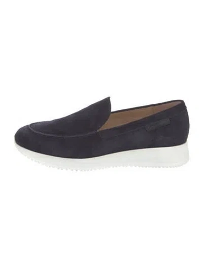 Pre-owned Gianvito Rossi Suede Loafers In Blue