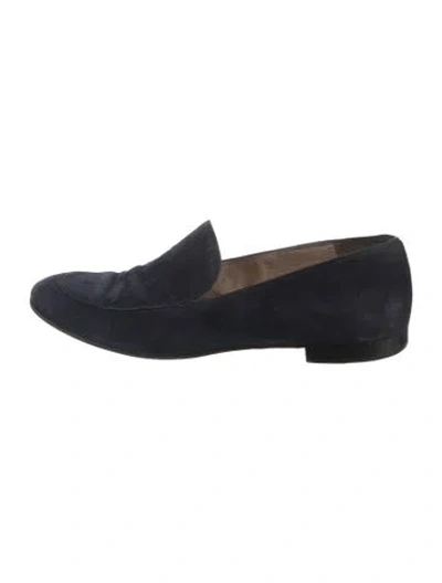 Pre-owned Gianvito Rossi Suede Loafers In Blue
