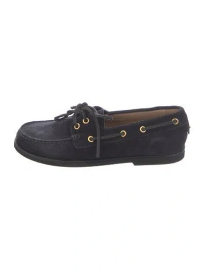 Pre-owned Gianvito Rossi Suede Loafers In Blue