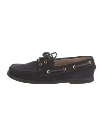 Pre-owned Gianvito Rossi Suede Loafers In Blue