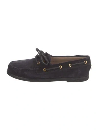 Pre-owned Gianvito Rossi Suede Loafers In Blue