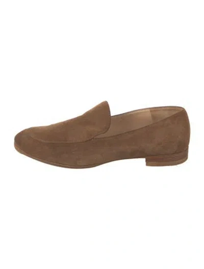 Pre-owned Gianvito Rossi Suede Loafers In Brown