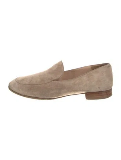 Pre-owned Gianvito Rossi Suede Loafers In Neutral