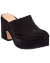 Gianvito Rossi Lyss Suede Platform Clogs In Blue
