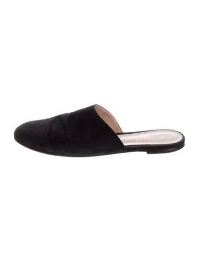 Pre-owned Gianvito Rossi Suede Mules In Black