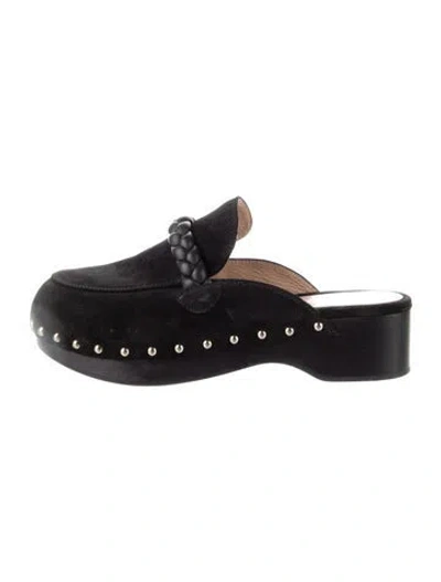 Pre-owned Gianvito Rossi Suede Mules In Black