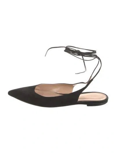 Pre-owned Gianvito Rossi Suede Mules In Black