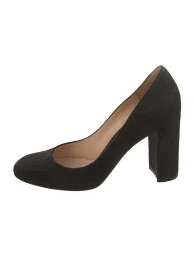 Pre-owned Gianvito Rossi Suede Mules In Black