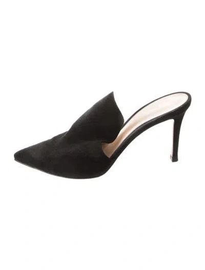 Pre-owned Gianvito Rossi Suede Mules In Black