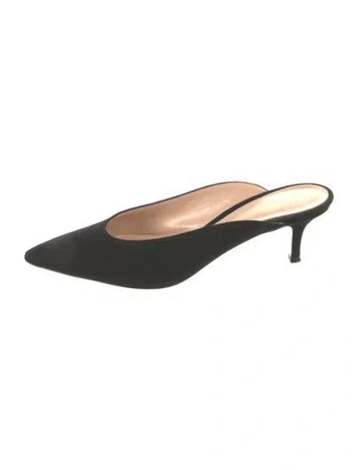Pre-owned Gianvito Rossi Suede Mules In Black