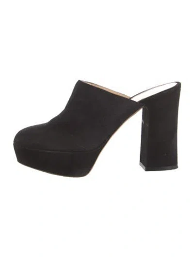 Pre-owned Gianvito Rossi Suede Mules In Black