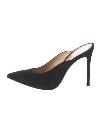 Pre-owned Gianvito Rossi Suede Mules In Blue