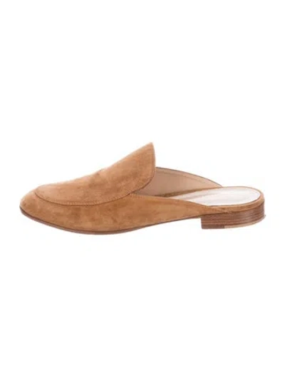 Pre-owned Gianvito Rossi Suede Mules In Brown