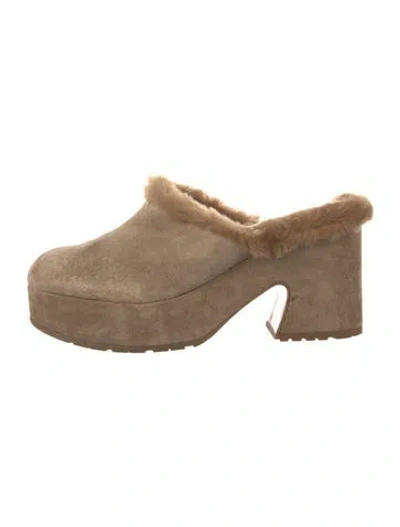 Pre-owned Gianvito Rossi Suede Mules In Brown
