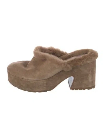 Pre-owned Gianvito Rossi Suede Mules In Brown