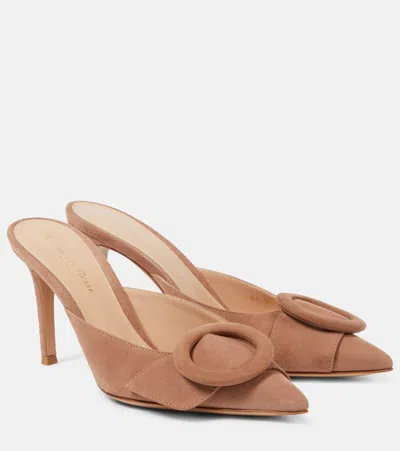 GIANVITO ROSSI SUEDE MULES
