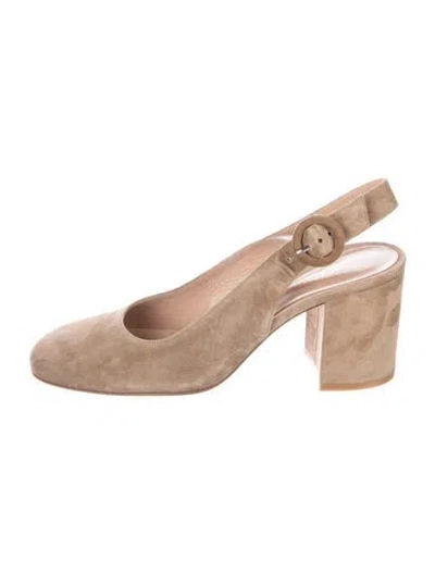 Pre-owned Gianvito Rossi Suede In Neutral